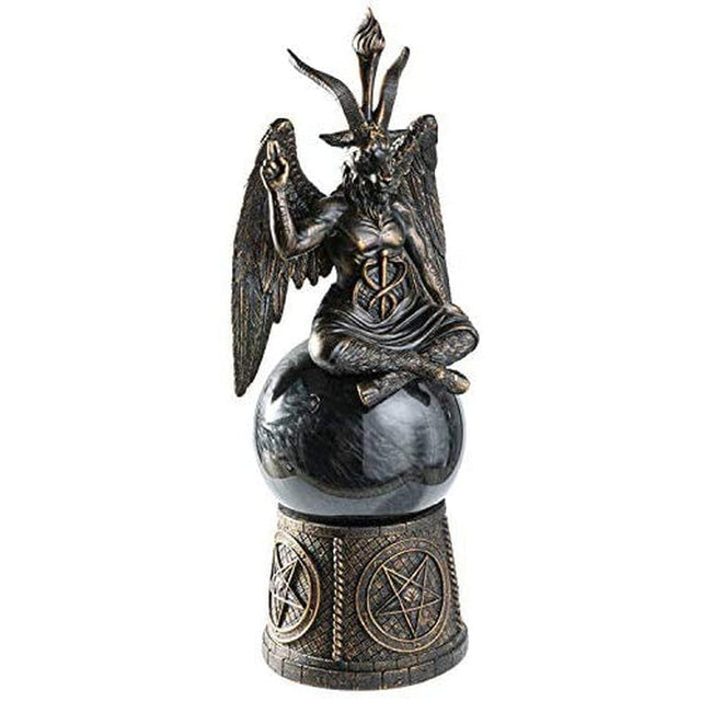 12" Baphomet Storm Ball Statue - Magick Magick.com