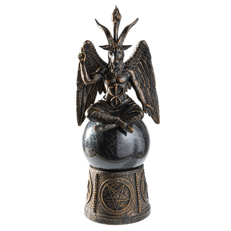12" Baphomet Storm Ball Statue - Magick Magick.com