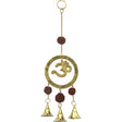 12" Brass Bell Chime - Om with Rudraksha - Magick Magick.com
