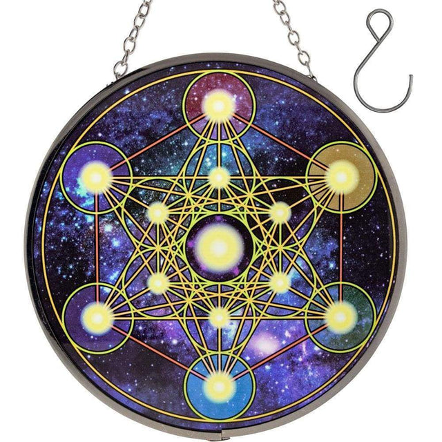 12" Glass Suncatcher - Metatron Galaxy - Magick Magick.com
