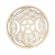 12" Hanging Decor DIY Coloring - Triple Moon Pentagram - Magick Magick.com