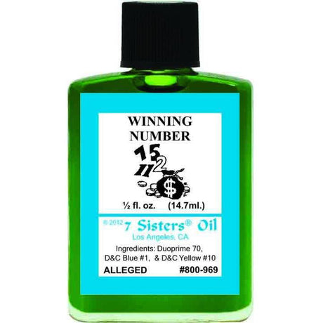 1/2 oz 7 Sisters Oil - Winning Number - Magick Magick.com