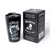 12 oz Black Ceramic Travel Mug - Dying for a Drink - Magick Magick.com