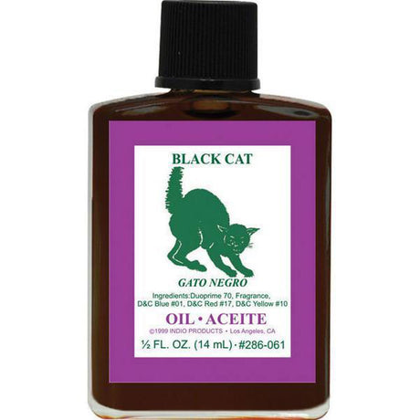 1/2 oz Indio Oil - Black Cat - Magick Magick.com