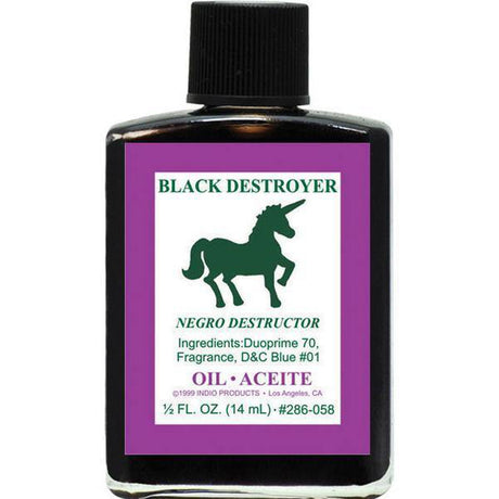 1/2 oz Indio Oil - Black Destroyer - Magick Magick.com