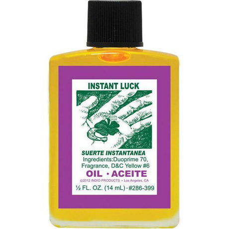 1/2 oz Indio Oil - Instant Luck - Magick Magick.com