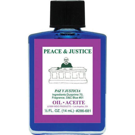 1/2 oz Indio Oil - Peace & Justice - Magick Magick.com