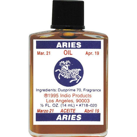 1/2 oz Indio Zodiac Oil - Aries - Magick Magick.com