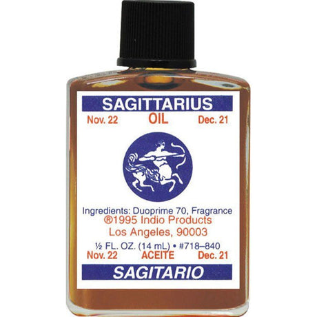 1/2 oz Indio Zodiac Oil - Sagittarius - Magick Magick.com