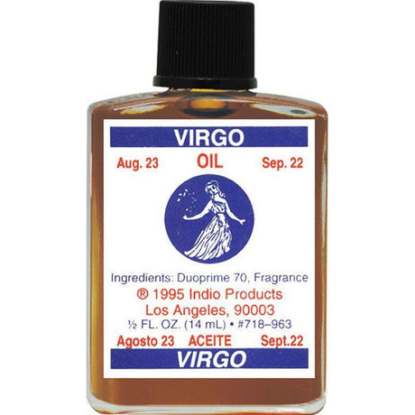 1/2 oz Indio Zodiac Oil - Virgo - Magick Magick.com