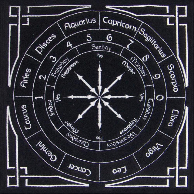 12" x 12" Velvet Pendulum Mat - Astrology - Magick Magick.com