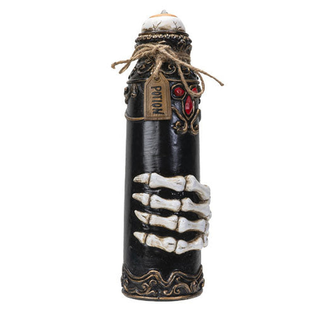 12.4" LED Potion Bottle Bones Statue - Magick Magick.com