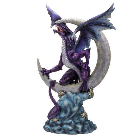 12.6" Crescent Moon Dragon Statue - Magick Magick.com