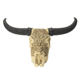 12.8" Carved Resin Cow Skull - Magick Magick.com