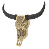 12.8" Carved Resin Cow Skull - Magick Magick.com