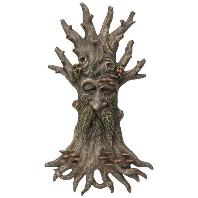 13" Greenman Wall Plaque - Branches and Mushrooms - Magick Magick.com