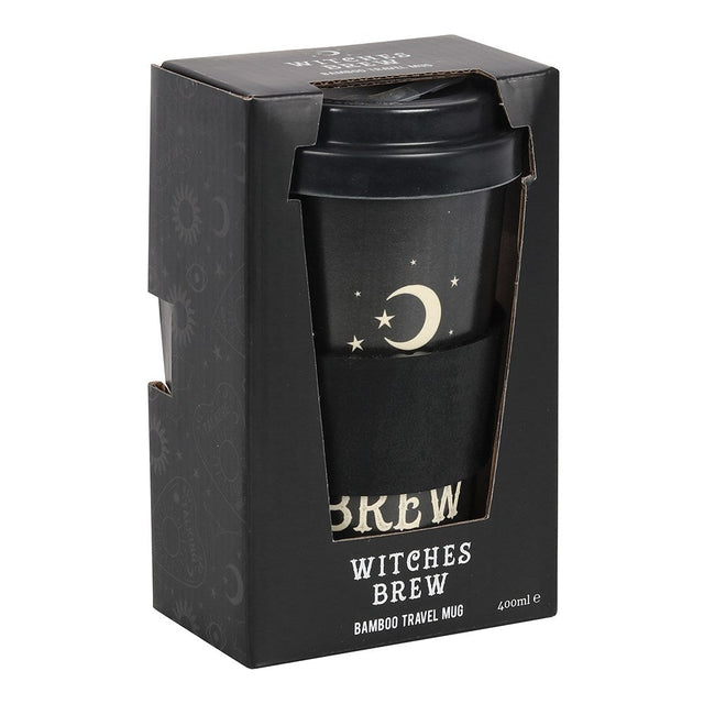 13.5 oz Bamboo Travel Mug with Sleeve - Witches Brew - Magick Magick.com