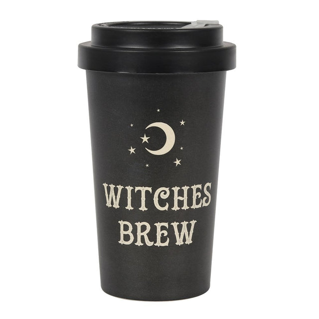 13.5 oz Bamboo Travel Mug with Sleeve - Witches Brew - Magick Magick.com