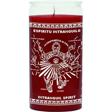 14 Day Glass Candle Intranquil Spirit Red - Magick Magick.com