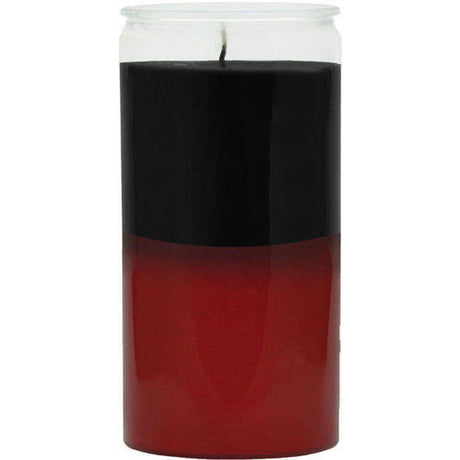 14 Day Glass Candle Plain - Black / Red - Magick Magick.com