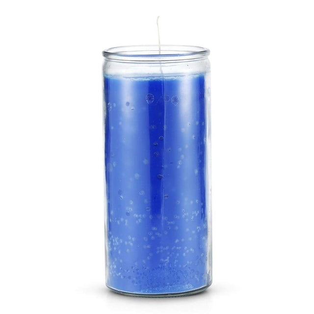 14 Day Glass Candle Plain - Blue - Magick Magick.com