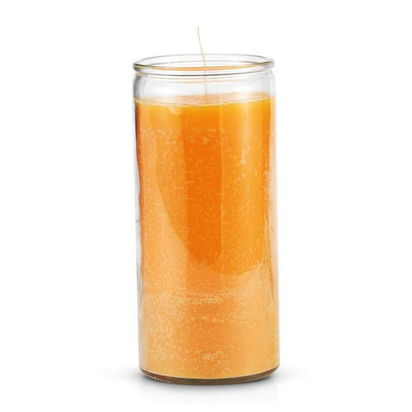 14 Day Glass Candle Plain - Orange - Magick Magick.com