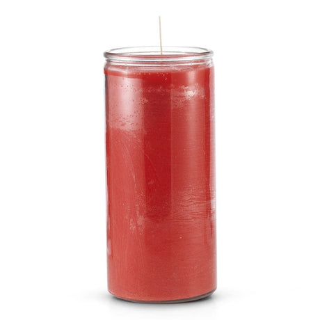 14 Day Glass Candle Plain - Red - Magick Magick.com