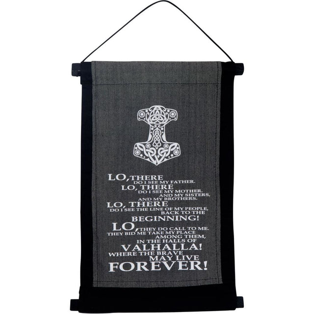 16" Cotton Banner - Valhalla Prayer - Magick Magick.com