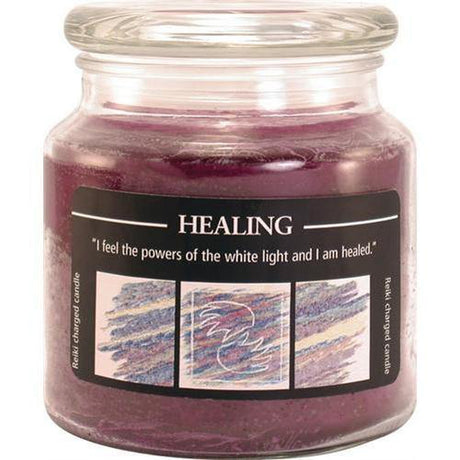16 oz Reiki Charged Herbal Jar Candle - Healing - Magick Magick.com