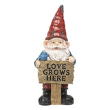 16.85" Gnome Statue - Love Grows Here - Magick Magick.com