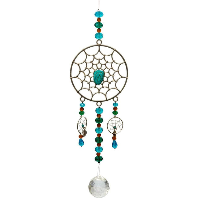 17" Hanging Crystal with Cut Glass Bead - Dreamcatcher - Magick Magick.com