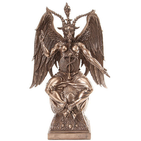 18" Baphomet On Pedestal Statue - Magick Magick.com