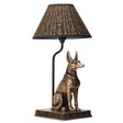 18" Egyptian Bronze Anubis Lamp - Magick Magick.com