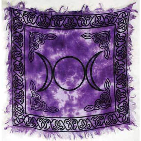 18" Satin Altar Cloth - Triple Moon - Magick Magick.com