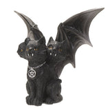 18.8" Triple Headed Winged Cat Statue - Magick Magick.com