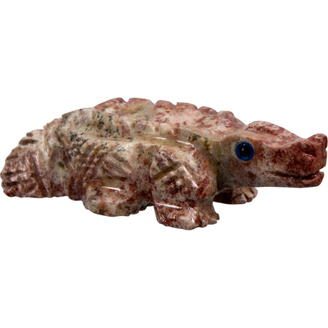 1.25" Dolomite Spirit Animal Carving - Crocodile - Magick Magick.com