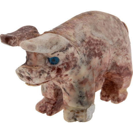 1.25" Dolomite Spirit Animal Carving - Pig - Magick Magick.com