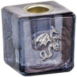 1.25" Mini Glass Candle Holder Cube - Black Dragon - Magick Magick.com