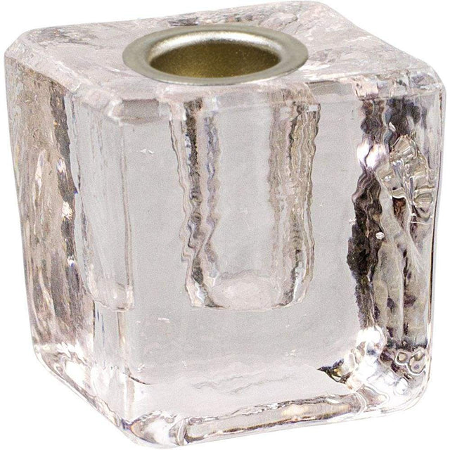 1.25" Mini Glass Candle Holder Cube - Clear - Magick Magick.com