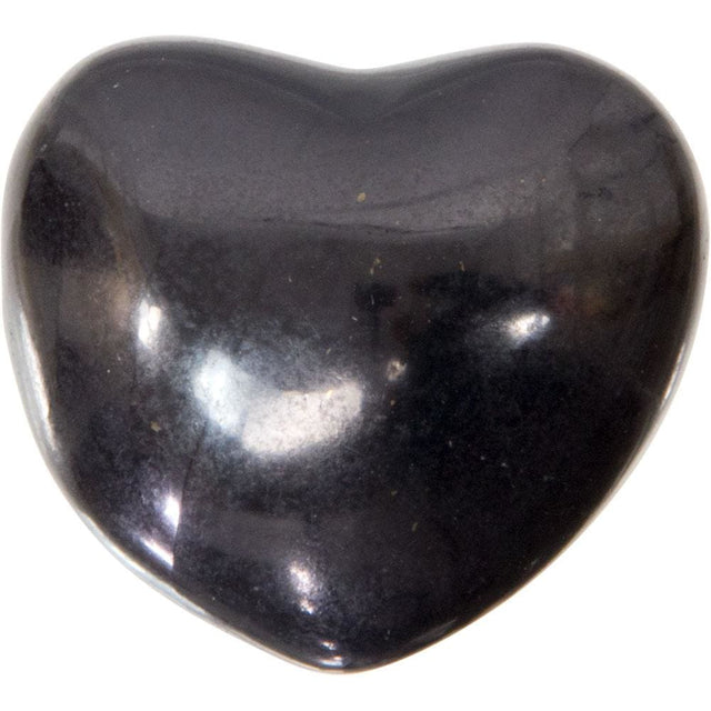 1.25" Puffed Gemstone Heart - Shungite - Magick Magick.com
