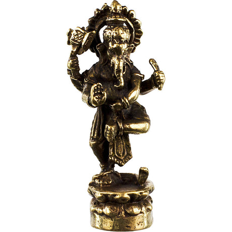 1.5" Mini Brass Figurine - Dancing Ganesha (Pack of 3) - Magick Magick.com