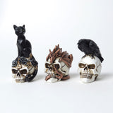 1.5" Miniature Skull Statue - Dragon Keeper - Magick Magick.com