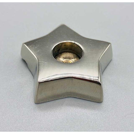 1.5" Silver Brass Star Chime Candle Holder - Magick Magick.com