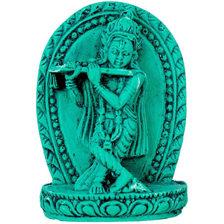 1.5" Turquoise Figurine - Krishna - Magick Magick.com