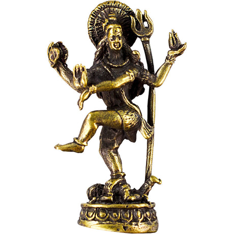 1.6" Mini Brass Figurine - Dancing Shiva (Pack of 3) - Magick Magick.com