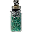 1.75" Gemstone Chip Bottle Necklace - Amazonite with Butterfly - Magick Magick.com