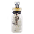 1.75" Gemstone Chip Bottle Necklace - Rainbow Moonstone with Goddess - Magick Magick.com