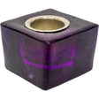 1.75" Glass Taper Candle Holder Cube - Purple - Magick Magick.com
