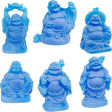 2" Frosted Acrylic Feng Shui Figurines - Buddha - Blue (Set of 6) - Magick Magick.com