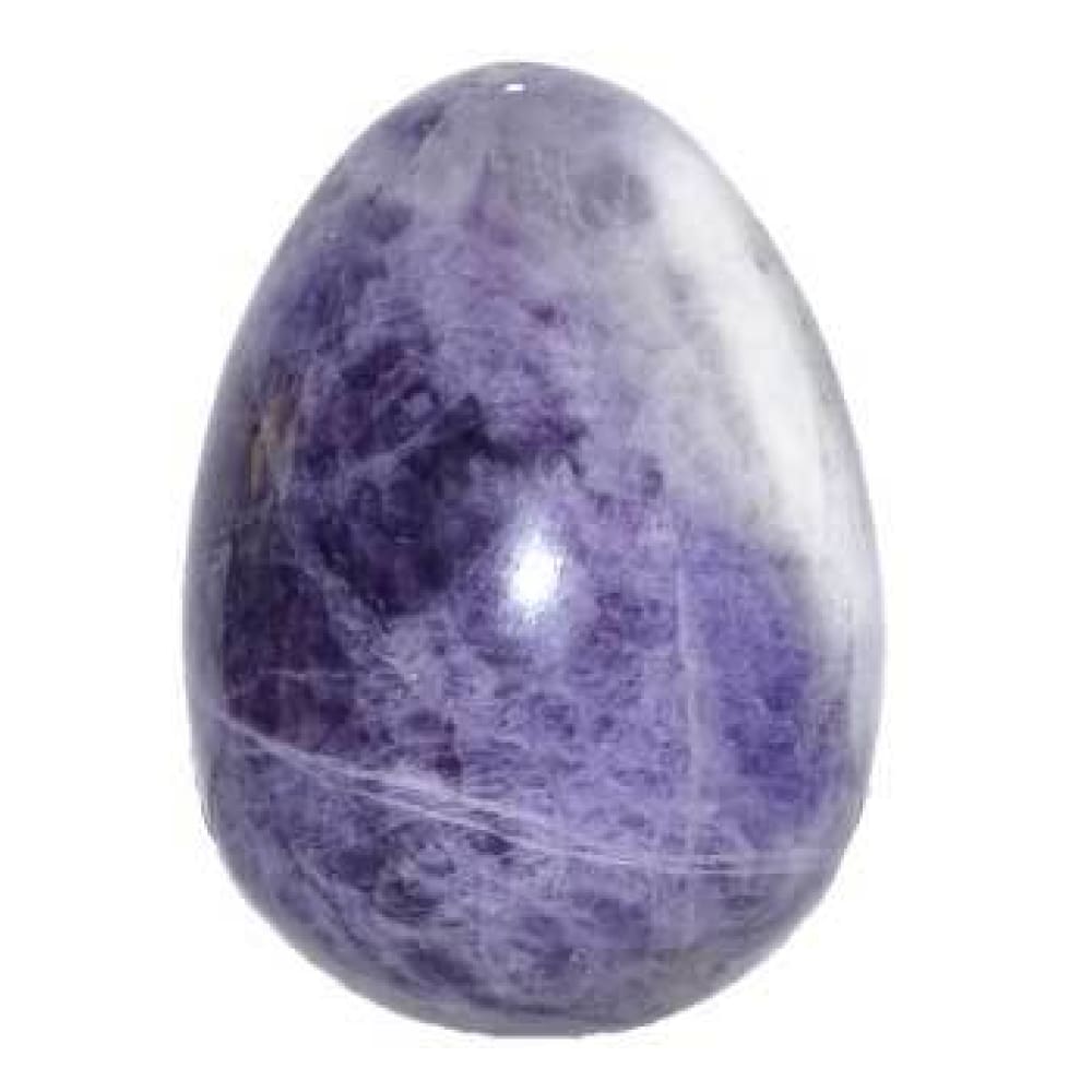 2" Gemstone Carved Egg - Chevron Amethyst - Magick Magick.com